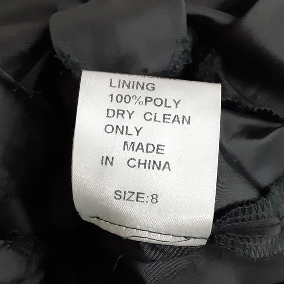 Tadashi Shoji Black Taffeta Pleated Fit and Flare Cocktail Dress Women 8 Holiday - Picture 11 of 14